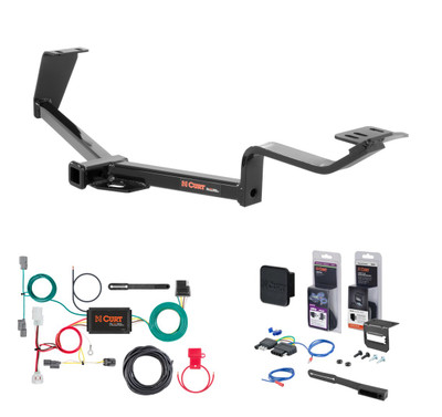 2013 - 2022 Acura ILX Curt 1-1/4" Class 1 Trailer Tow Hitch + 5-Flat Wiring Kit Tow Boat/Utility Trailer with Surge Brakes 11391