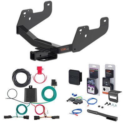 21 - 23 Ford F-150 w/ LED Tailights With factory receiver Curt 2" Class 4 Trailer Tow Hitch + 4-way Wiring Kit 14021