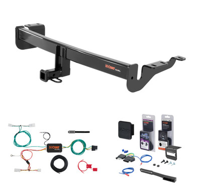 2017 - 2018 Toyota Corolla iM Curt 1-1/4" Class 1 Trailer Tow Hitch + 5-Flat Wiring Kit Tow Boat/Utility Trailer with Surge Brakes 11420