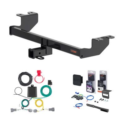 2023 - 2026 Nissan Ariya Curt 2" Class 3 Trailer Tow Hitch + 5-Flat Wiring Kit Tow Boat/Utility Trailer with Surge Brakes 13588