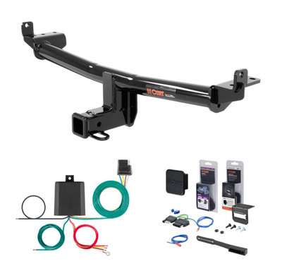2015 - 2018 Audi Q3 Quattro Curt 2" Class 3 Trailer Tow Hitch + 5-Flat Wiring Kit Tow Boat/Utility Trailer with Surge Brakes 13238