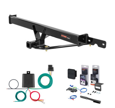 2015 Volkswagen Jetta Sedan, TDI Curt 1-1/4" Class 1 Trailer Tow Hitch + 5-Flat Wiring Kit Tow Boat/Utility Trailer with Surge Brakes 11410