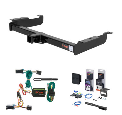 1996 - 1999 GMC Savana 3500 Excluding cutaway models Curt 2" Class 3 Trailer Tow Hitch + 5-Flat Wiring Kit Tow Boat/Utility Trailer with Surge Brakes 13040