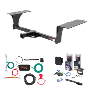 2016 - 2026 Nissan Altima Sedan Curt 1-1/4" Class 1 Trailer Tow Hitch + 5-Flat Wiring Kit Tow Boat/Utility Trailer with Surge Brakes 11352
