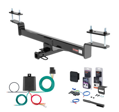 2020 - 2022 Volkswagen Passat Sedan, excluding hands free trunk Curt 1-1/4" Class 1 Trailer Tow Hitch + 5-Flat Wiring Kit Tow Boat/Utility Trailer with Surge Brakes 11234