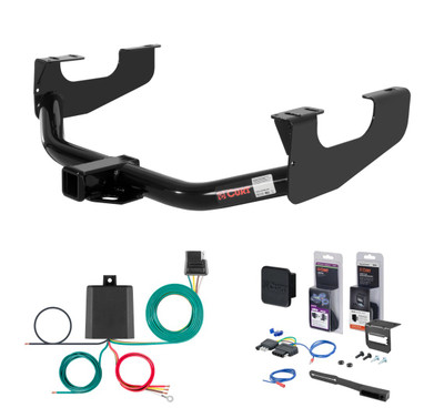 2008 - 2016 Ford F-250 Super Duty Curt 2" Class 3 Trailer Tow Hitch + 5-Flat Wiring Kit Tow Boat/Utility Trailer with Surge Brakes 13359