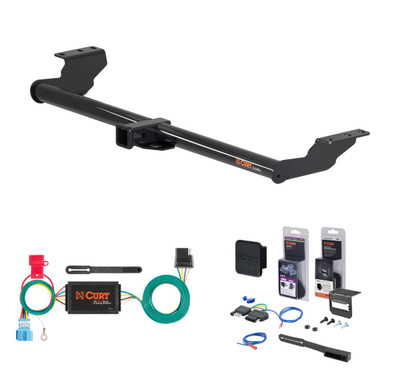 2018 - 2026 Honda Odyssey Curt 2" Class 3 Trailer Tow Hitch + 5-Flat Wiring Kit Tow Boat/Utility Trailer with Surge Brakes 13370