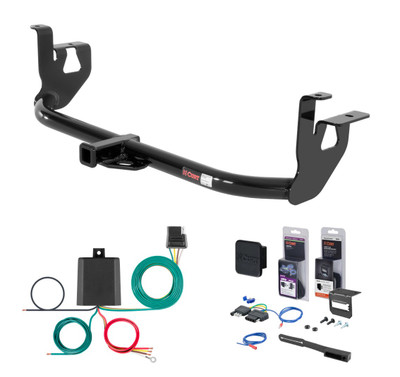 2010 - 2014 Volkswagen GTI Curt 1-1/4" Class 1 Trailer Tow Hitch + 5-Flat Wiring Kit Tow Boat/Utility Trailer with Surge Brakes 11000