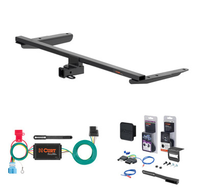 2018 - 2026 Honda Odyssey Curt 2" Class 3 Trailer Tow Hitch + 5-Flat Wiring Kit Tow Boat/Utility Trailer with Surge Brakes 13523