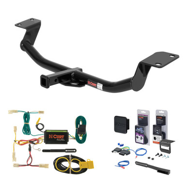 2003 - 2010 Pontiac Vibe GT Curt 1-1/4" Class 2 Trailer Tow Hitch + 5-Flat Wiring Kit Tow Boat/Utility Trailer with Surge Brakes 12221