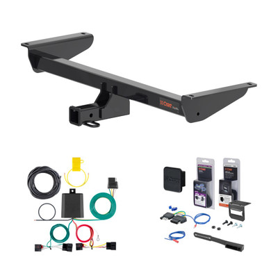 2021 - 2026 Volkswagen Atlas Curt 2" Class 3 Trailer Tow Hitch + 5-Flat Wiring Kit Tow Boat/Utility Trailer with Surge Brakes 13481