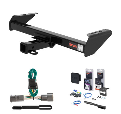 1987 - 1996 Ford F-350 Cab & chassis with 34" frame width (O.D.) Curt 2" Class 3 Trailer Tow Hitch + 5-Flat Wiring Kit Tow Boat/Utility Trailer with Surge Brakes 13028