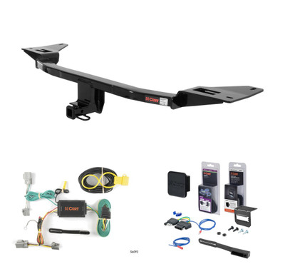 2010 - 2019 Ford Taurus Sedan (Excluding Police Package) Curt 1-1/4" Class 2 Trailer Tow Hitch + 5-Flat Wiring Kit Tow Boat/Utility Trailer with Surge Brakes 12296