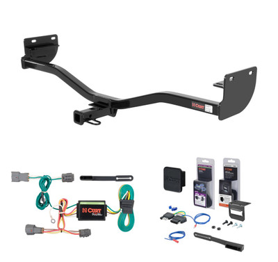2010 - 2013 Kia Soul w/o LED Tailights Curt 1-1/4" Class 1 Trailer Tow Hitch + 5-Flat Wiring Kit Tow Boat/Utility Trailer with Surge Brakes 11110