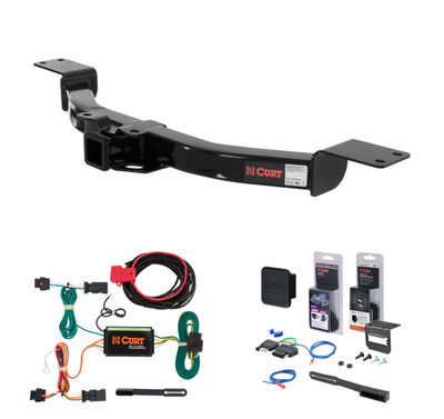 2013 - 2017 Chevrolet Traverse Curt 2" Class 3 Trailer Tow Hitch + 5-Flat Wiring Kit Tow Boat/Utility Trailer with Surge Brakes 13424