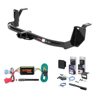 2010 - 2011 Honda Accord Crosstour Curt 1-1/4" Class 1 Trailer Tow Hitch + 5-Flat Wiring Kit Tow Boat/Utility Trailer with Surge Brakes 11002