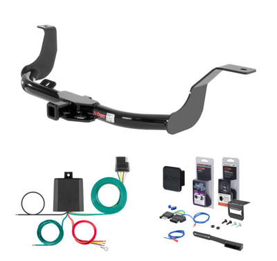 2012 - 2013 Nissan Versa Sedan Curt 1-1/4" Class 1 Trailer Tow Hitch + 5-Flat Wiring Kit Tow Boat/Utility Trailer with Surge Brakes 11256