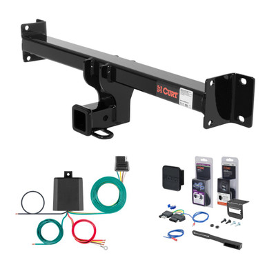 2004 - 2010 BMW X3 Curt 2" Class 3 Trailer Tow Hitch + 5-Flat Wiring Kit Tow Boat/Utility Trailer with Surge Brakes 13573