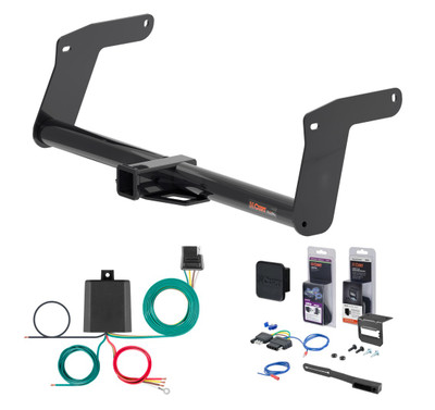 2022 - 2025 Lexus NX250 Curt 2" Class 3 Trailer Tow Hitch + 5-Flat Wiring Kit Tow Boat/Utility Trailer with Surge Brakes 13498