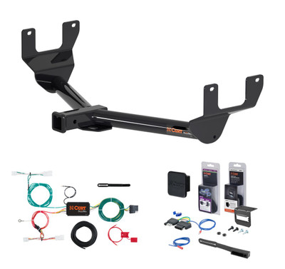 2018 - 2021 Lexus NX300 Curt 2" Class 3 Trailer Tow Hitch + 5-Flat Wiring Kit Tow Boat/Utility Trailer with Surge Brakes 13337