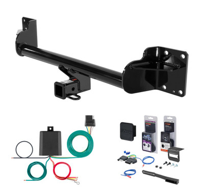 2008 - 2013 BMW X6 Curt 2" Class 3 Trailer Tow Hitch + 5-Flat Wiring Kit Tow Boat/Utility Trailer with Surge Brakes 13114