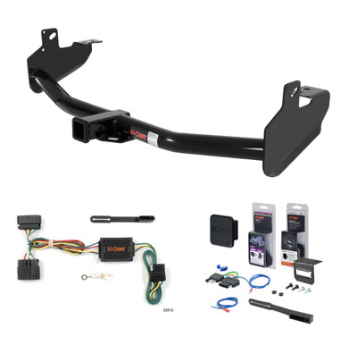 2004 - 2012 GMC Canyon Curt 2" Class 3 Trailer Tow Hitch + 5-Flat Wiring Kit Tow Boat/Utility Trailer with Surge Brakes 13252