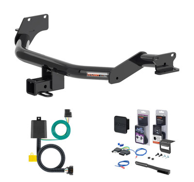 2020 - 2022 Kia Telluride Curt 2" Class 3 Trailer Tow Hitch + 5-Flat Wiring Kit Tow Boat/Utility Trailer with Surge Brakes 13420