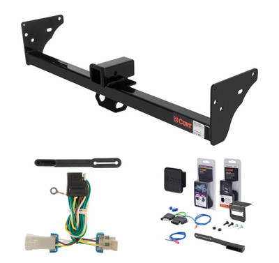 1998 - 2004 GMC Sonoma With roll pan bumper Curt 2" Class 3 Trailer Tow Hitch + 5-Flat Wiring Kit Tow Boat/Utility Trailer with Surge Brakes 13920