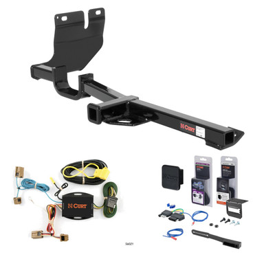 2007 - 2013 Nissan Versa Hatchback Curt 1-1/4" Class 1 Trailer Tow Hitch + 5-Flat Wiring Kit Tow Boat/Utility Trailer with Surge Brakes 11348