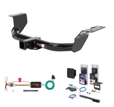 2012 - 2016 Honda CR-V Curt 2" Class 3 Trailer Tow Hitch + 5-Flat Wiring Kit Tow Boat/Utility Trailer with Surge Brakes 13119