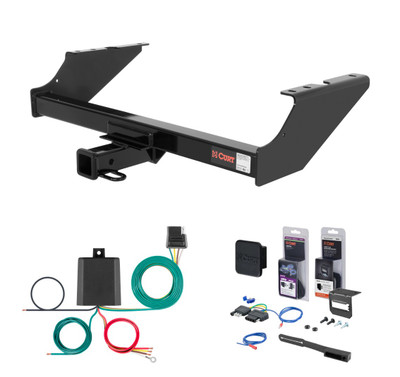 2008 - 2016 Ford F-250 Super Duty Excluding 20" spare tire Curt 2" Class 3 Trailer Tow Hitch + 5-Flat Wiring Kit Tow Boat/Utility Trailer with Surge Brakes 13014
