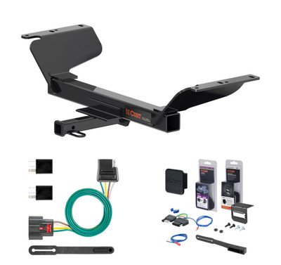 2018 GMC Terrain Excluding diesel Curt 1-1/4" Class 2 Trailer Tow Hitch + 5-Flat Wiring Kit Tow Boat/Utility Trailer with Surge Brakes 12201