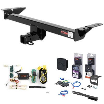07 - 12 Mazda CX-7 Curt 2" Class 3 Trailer Tow Hitch + 5-Flat Wiring Kit Tow Boat/Utility Trailer with Surge Brakes 13593