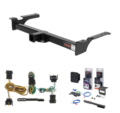 1995 - 2003 Ford Econoline van Curt 2" Class 4 Trailer Tow Hitch + 5-Flat Wiring Kit Tow Boat/Utility Trailer with Surge Brakes 14053