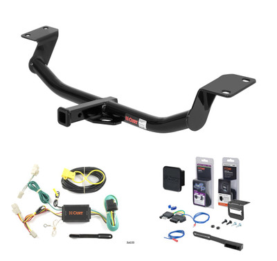 2009 - 2010 Pontiac Vibe GT Curt 1-1/4" Class 2 Trailer Tow Hitch + 5-Flat Wiring Kit Tow Boat/Utility Trailer with Surge Brakes 12221