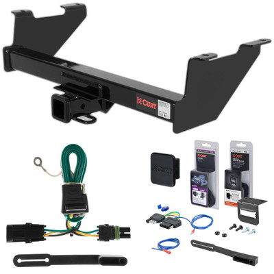 85 - 91 GMC Jimmy Full size Curt 2" Class 3 Trailer Tow Hitch + 5-Flat Wiring Kit Tow Boat/Utility Trailer with Surge Brakes 13401