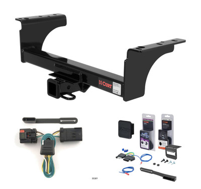 2007 - 2010 Dodge Ram 3500 Cab & chassis Curt 2" Class 4 Trailer Tow Hitch + 5-Flat Wiring Kit Tow Boat/Utility Trailer with Surge Brakes 14070