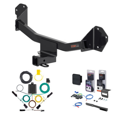 2022 - 2023 Chevrolet Bolt EUV Curt 2" Class 3 Trailer Tow Hitch + 5-Flat Wiring Kit Tow Boat/Utility Trailer with Surge Brakes 13495