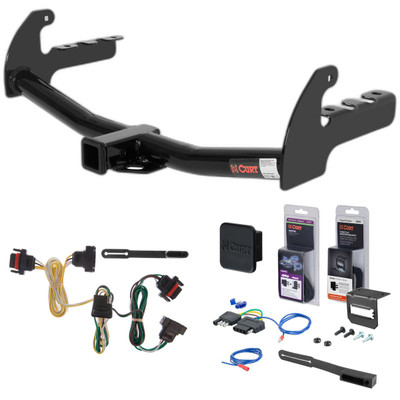 2004 Dodge Dakota Curt 2" Class 3 Trailer Tow Hitch + 5-Flat Wiring Kit Tow Boat/Utility Trailer with Surge Brakes 13145