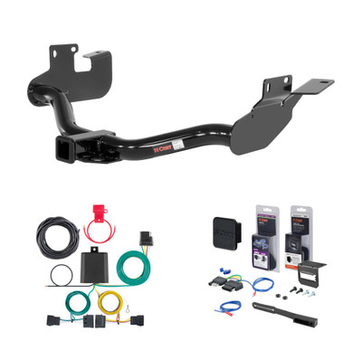2008 - 2011 Ford Escape With factory 1-1/4" receiver hitch Curt 2" Class 3 Trailer Tow Hitch + 5-Flat Wiring Kit Tow Boat/Utility Trailer with Surge Brakes 13651