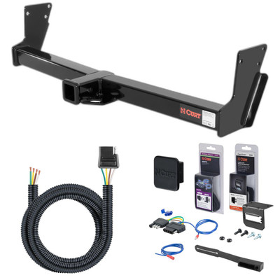 99 - 00 GMC Envoy Curt 2" Class 3 Trailer Tow Hitch + 5-Flat Wiring Kit Tow Boat/Utility Trailer with Surge Brakes 13020