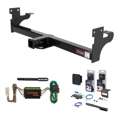 1992 - 2002 Isuzu Trooper Curt 2" Class 3 Trailer Tow Hitch + 5-Flat Wiring Kit Tow Boat/Utility Trailer with Surge Brakes 13098