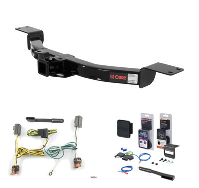 2007 - 2012 GMC Acadia Curt 2" Class 3 Trailer Tow Hitch + 5-Flat Wiring Kit Tow Boat/Utility Trailer with Surge Brakes 13424