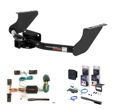 2009 - 2010 Dodge Ram 1500 Excluding factory receiver Curt 2" Class 4 Trailer Tow Hitch + 5-Flat Wiring Kit Tow Boat/Utility Trailer with Surge Brakes 14374