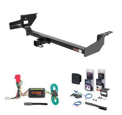 1998 - 2008 Subaru Forester Curt 1-1/4" Class 2 Trailer Tow Hitch + 5-Flat Wiring Kit Tow Boat/Utility Trailer with Surge Brakes 12038