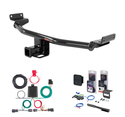 2019 - 2021 Hyundai Tucson Excluding Night Curt 2" Class 3 Trailer Tow Hitch + 5-Flat Wiring Kit Tow Boat/Utility Trailer with Surge Brakes 13240