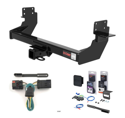 2008 - 2009 Dodge Sprinter 2500 Cab & chassis, 170" WB Curt 2" Class 3 Trailer Tow Hitch + 5-Flat Wiring Kit Tow Boat/Utility Trailer with Surge Brakes 13275