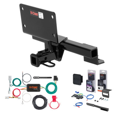 2009 - 2013 Infiniti G37 Sedan Curt 1-1/4" Class 1 Trailer Tow Hitch + 5-Flat Wiring Kit Tow Boat/Utility Trailer with Surge Brakes 11499