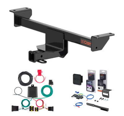 19 - 24 Infiniti QX50 Curt 2" Class 3 Trailer Tow Hitch + 5-Flat Wiring Kit Tow Boat/Utility Trailer with Surge Brakes 13601