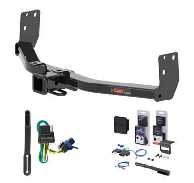 2010 - 2016 Cadillac SRX Curt 2" Class 3 Trailer Tow Hitch + 5-Flat Wiring Kit Tow Boat/Utility Trailer with Surge Brakes 13002